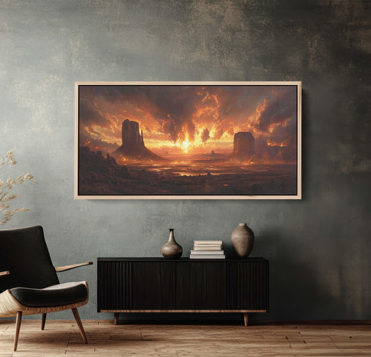 Monument Valley Art, Dramatic Desert, Sunset Desert Art