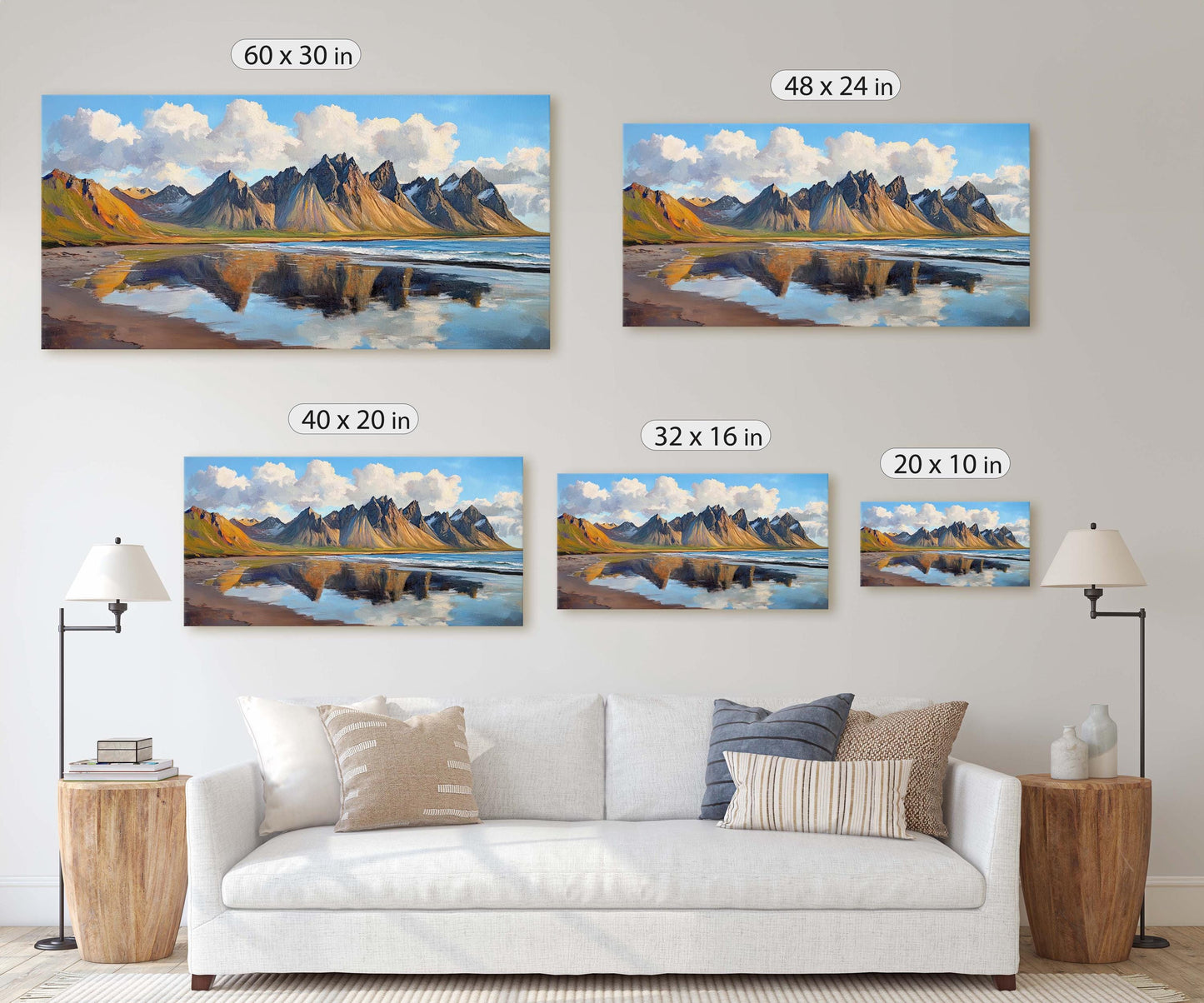 Vestrahorn Iceland, Mountain Painting, Iceland Travel