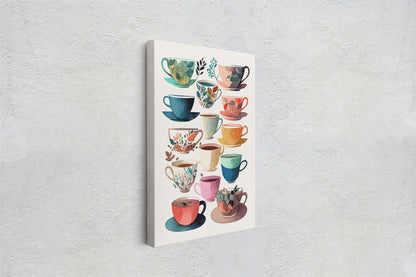 Mug Art, Coffee Mugs, Tea Cups, Kitchen Decor, Cafe Art, Barista Decor, Coffee House, Dining Room, Latte, Espresso, Large Print