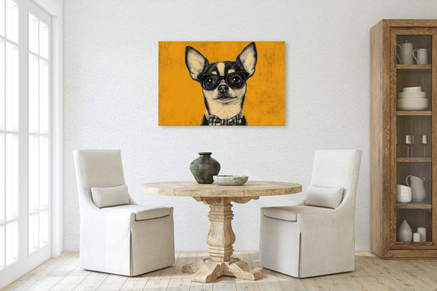 Hipster Chihuahua, Pop Art, Modern Decor, Street Art, Animal Art, Unique Art, Kids Room, Boys Room, Girls Room