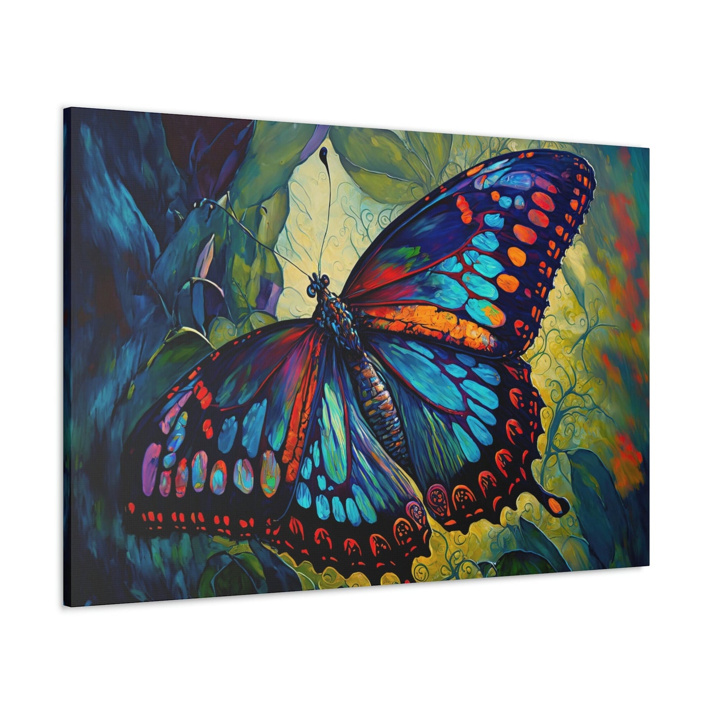 Butterfly Colorful Canvas Art Ready To Hang Large Print, Oil Painting, Monarch
