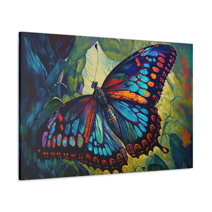 Butterfly Colorful Canvas Art Ready To Hang Large Print, Oil Painting, Monarch