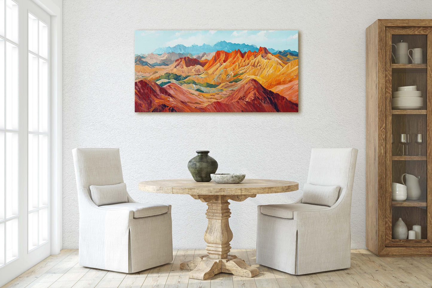 Canyon Art, Warm Tones, Mountain Landscape, Nature Painting