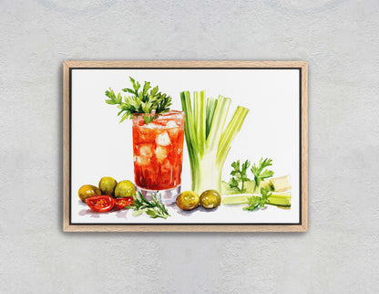 Bloody Mary Print, Food Decor, Drink Art, Dining Room
