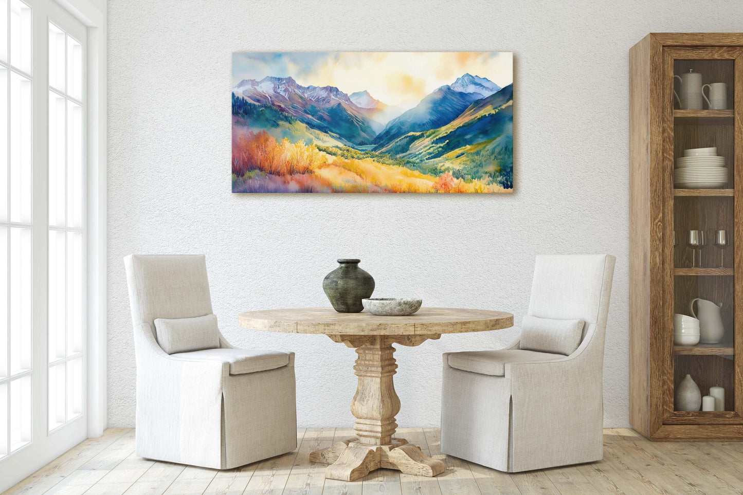 Rocky Mountains,Telluride Colorado,Fall Mountains, Vibrant Landscape, Framed Canvas, Extra Large Print