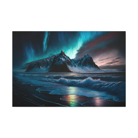 Iceland Aurora Borealis Canvas Art