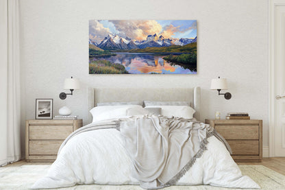 Cuernos del Paine, Torres del Paine , Chile Painting, Nature Art