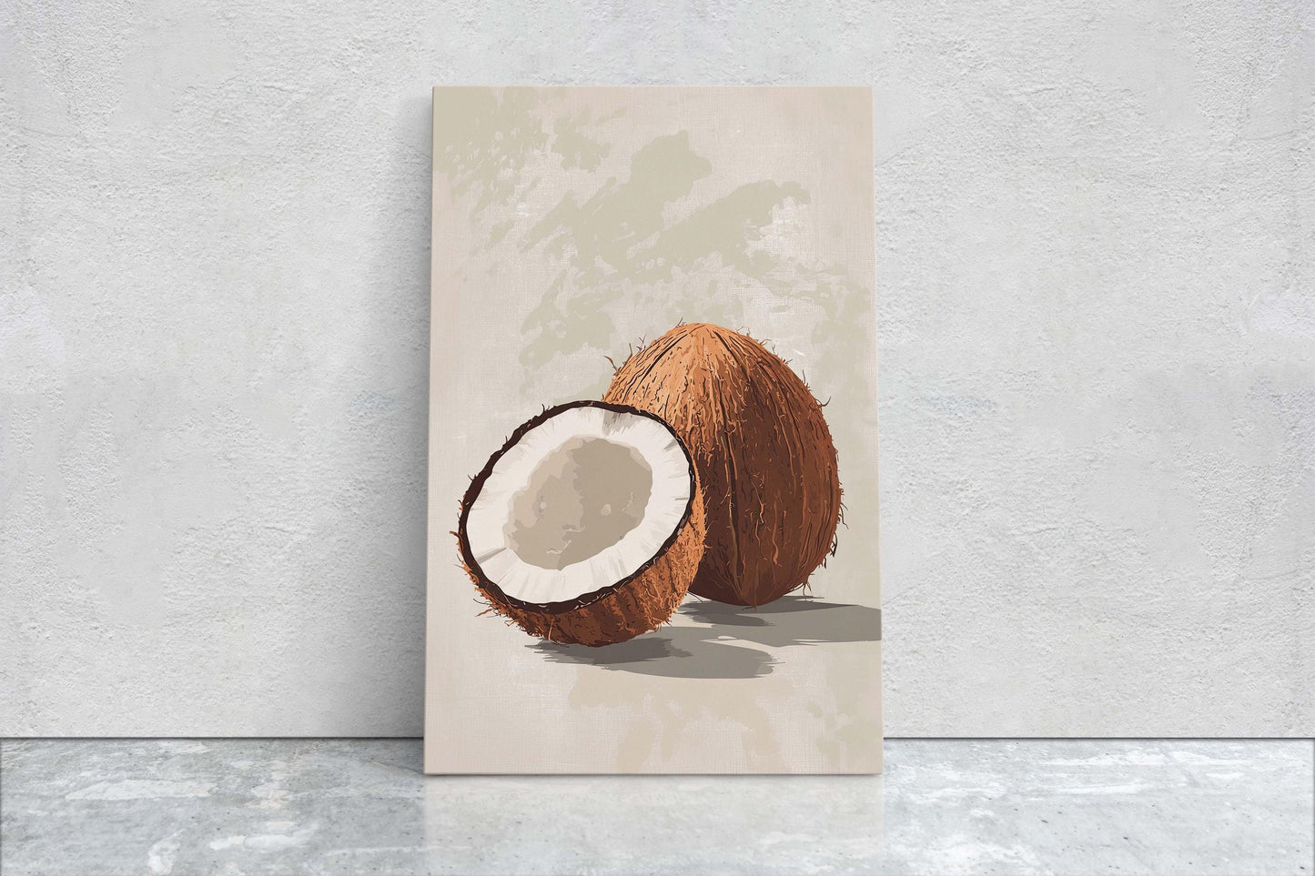 Coconut Print, Coconut Still life, Food Decor, Bahamas Decor, Tiki Decor