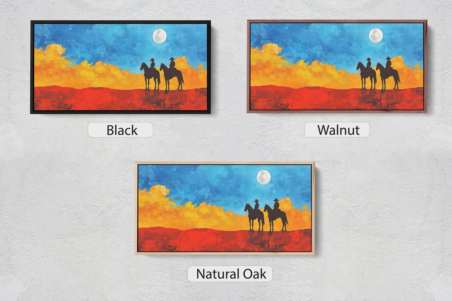 Cowboy Adventure, Western Decor, Pop Art, Bright Colorful