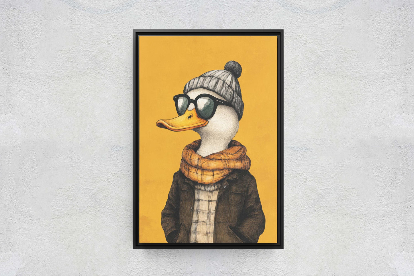 Hipster Duck, Pop Art, Modern Decor, Street Art, Animal Art, Unique Art, Animal Sunglasses, Kids Room, Boys Room