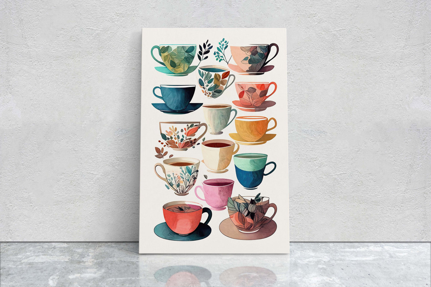 Mug Art, Coffee Mugs, Tea Cups, Kitchen Decor, Cafe Art, Barista Decor, Coffee House, Dining Room, Latte, Espresso, Large Print