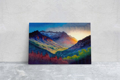 Telluride Colorado Art Ready To Hang Large Print, Oil Painting, Landscape, Mountains, Natural Beauty, Colorful