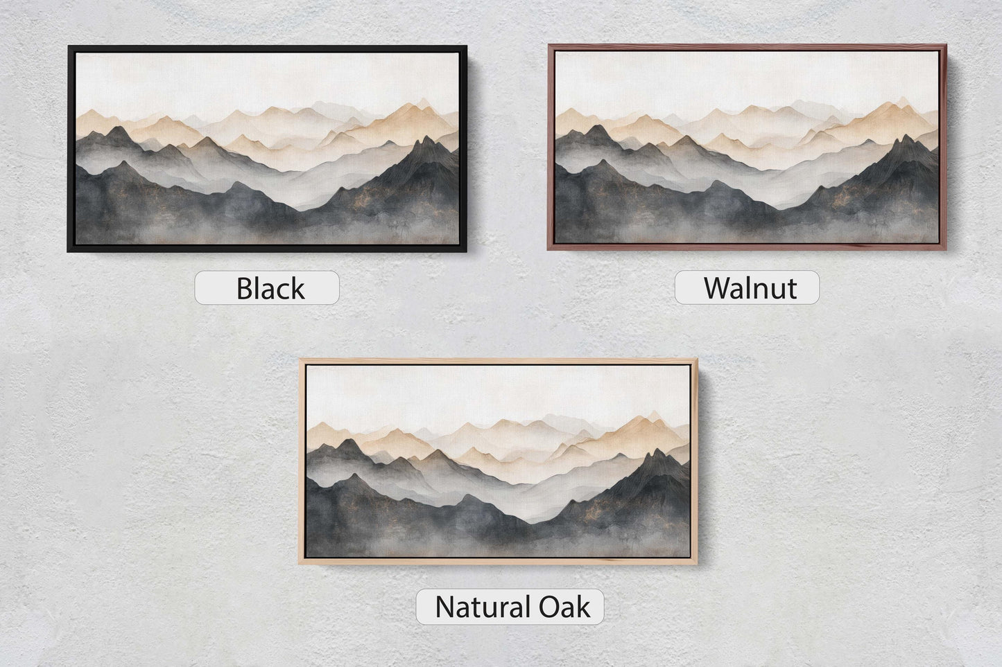 Misty Mountains, Foggy Landscape, Abstract Mountains, Contemporary Art