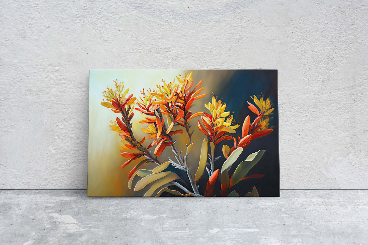 Kangaroo Paw, Anigozanthos, Colorful Flowers, Wild Flowers, Ready To Hang, Large Print, Landscape Painting, bloodwort, Australian Plant