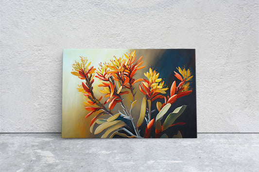 Kangaroo Paw, Anigozanthos, Colorful Flowers, Wild Flowers, Ready To Hang, Large Print, Landscape Painting, bloodwort, Australian Plant
