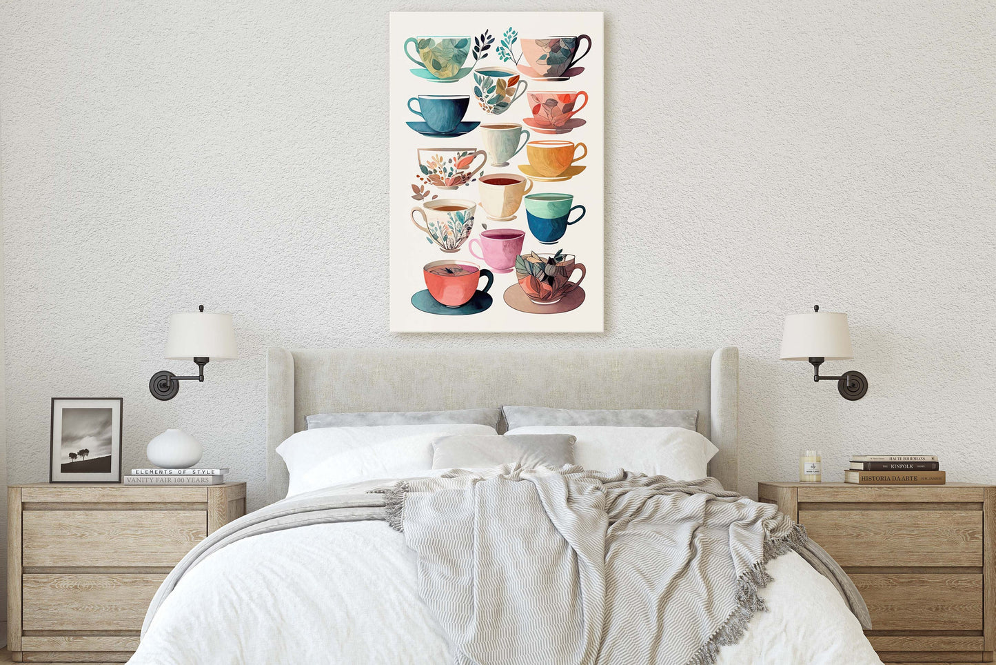 Mug Art, Coffee Mugs, Tea Cups, Kitchen Decor, Cafe Art, Barista Decor, Coffee House, Dining Room, Latte, Espresso, Large Print