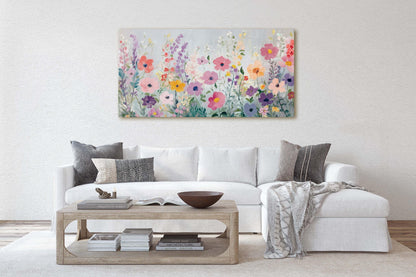 Painted Flowers, Wildflower Print, Scenic Painting Decor