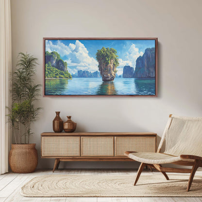 Khao Phing Kan, Thailand Island Art, Nature Painting, James Bond Island