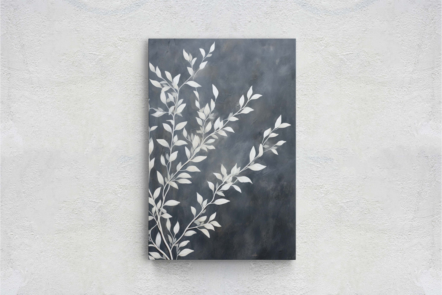 Black and White Floral, Botanical Art, Wildflower Decor, Farmhouse Print, Modern Art, Large Print, Framed Canvas