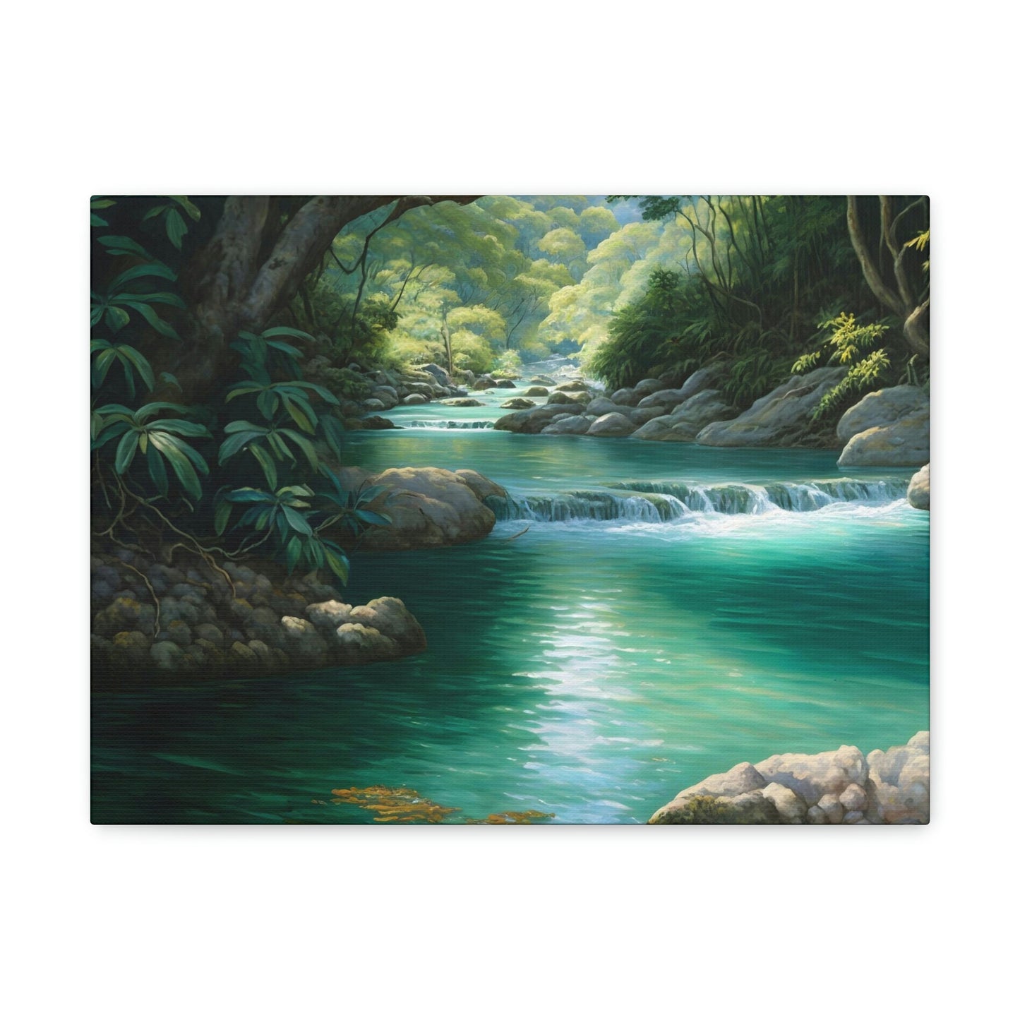 Laughing Waters, Jamaica Canvas Ready to Hang