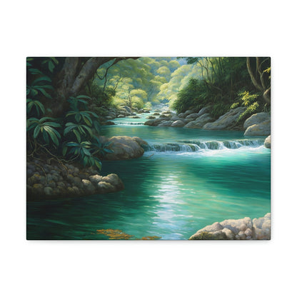 Laughing Waters, Jamaica Canvas Ready to Hang