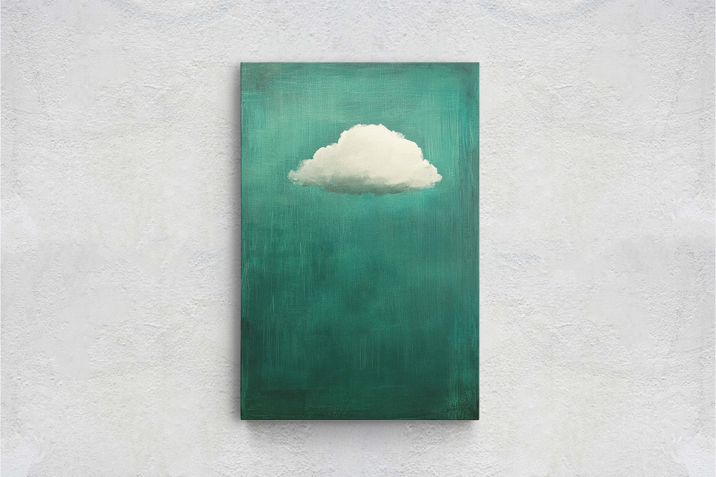 Moody Cloud Print, Emerald Green, Minimalist Art, Maximalist Art