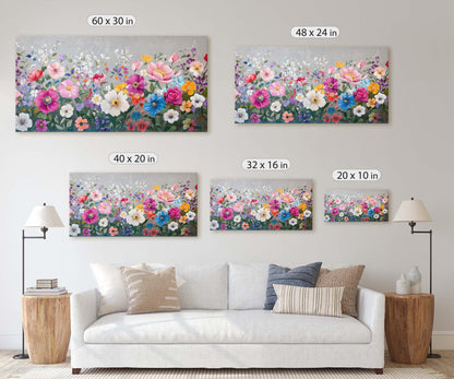Painted Flowers, Wildflower Print, Scenic Painting Decor