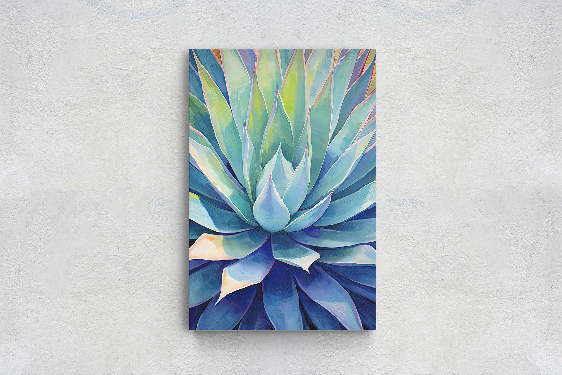 succulent canvas Succulent Canvas, Cactus Painting, Botanical Painting, Large Print, Re – SummitCanvas