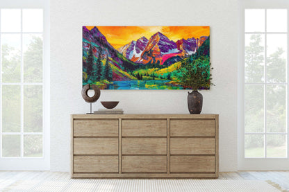 Maroon Bells, Colorado Mountains, Mountain Landscape, Colorful Mountains, Vibrant Nature