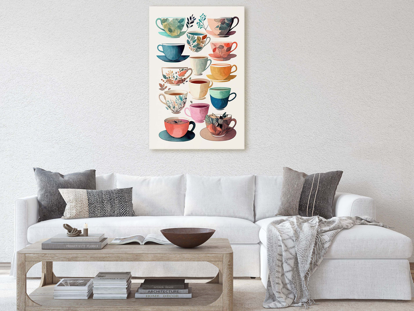 Mug Art, Coffee Mugs, Tea Cups, Kitchen Decor, Cafe Art, Barista Decor, Coffee House, Dining Room, Latte, Espresso, Large Print