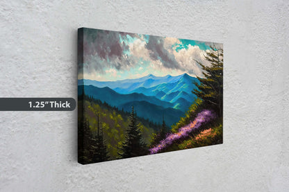 Smoky Mountains, Canvas Art, Ready To Hang, Large Print, Landscape Painting, National Park