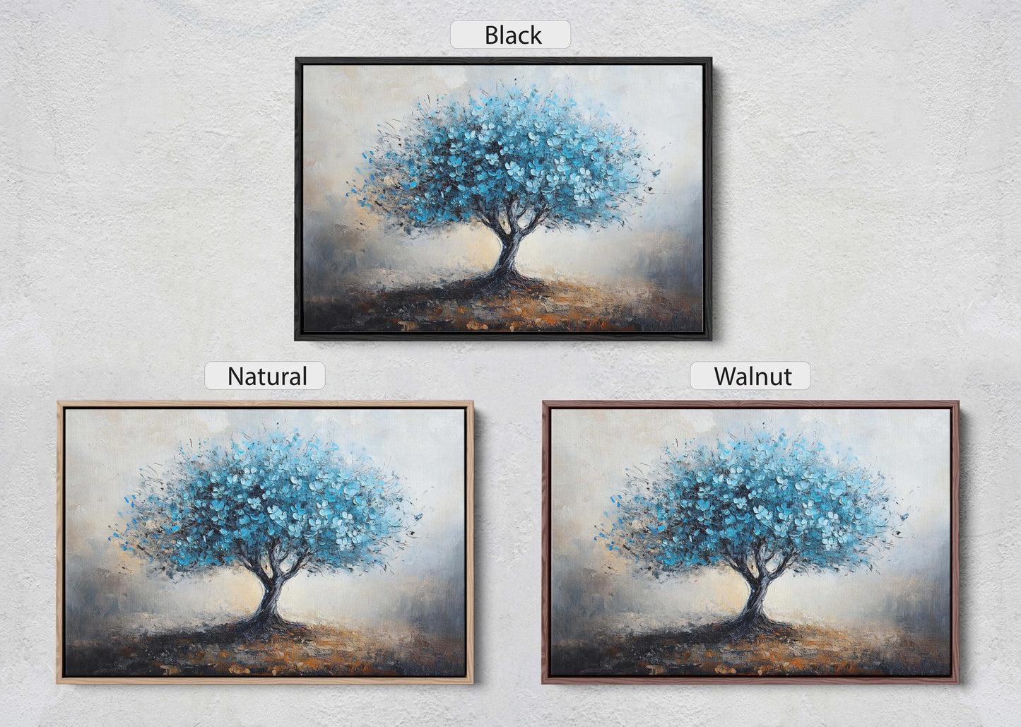 Blue Japanese Blossom, Cherry Blossom, Maple Blossom, Fantasy Art