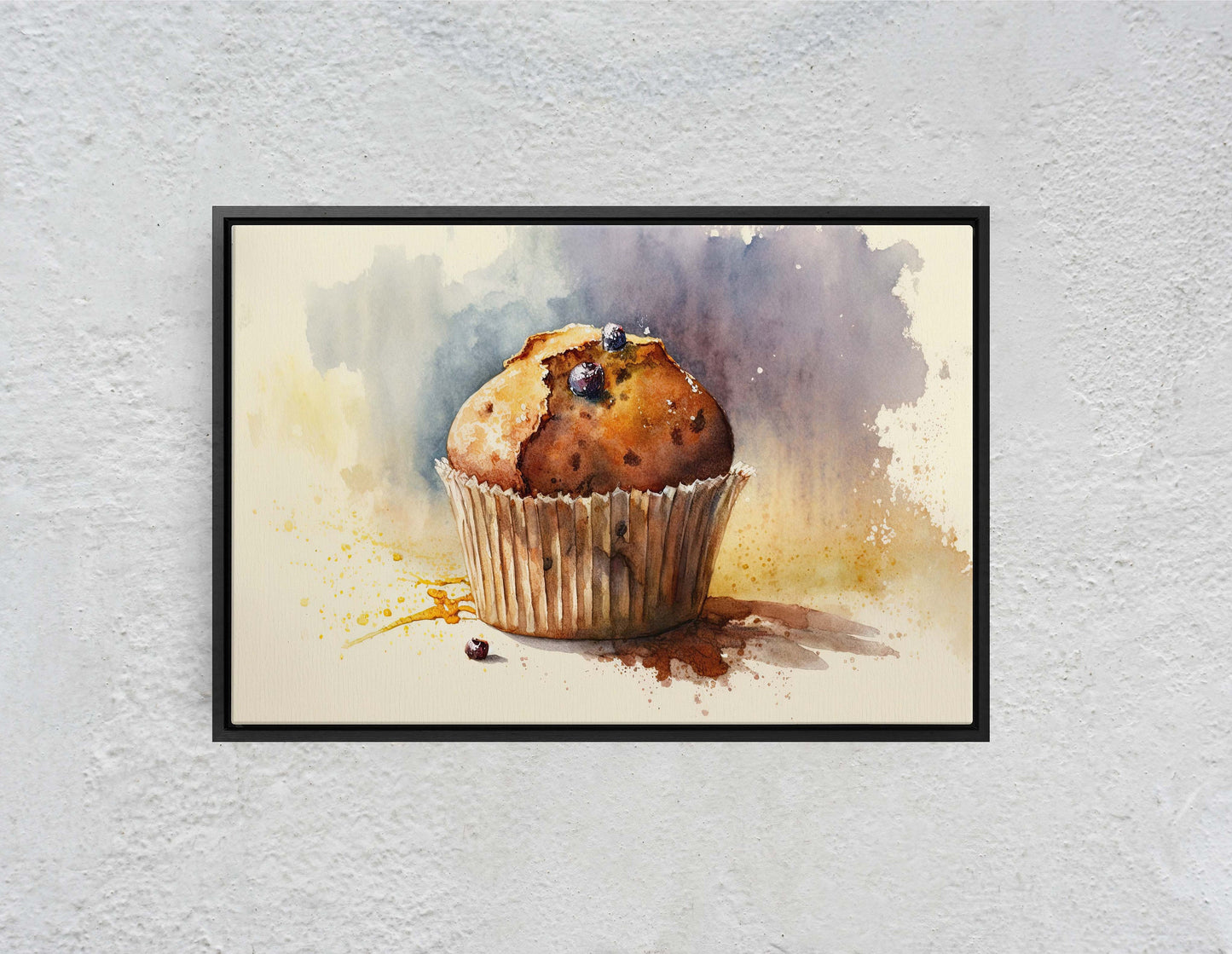 Muffin WaterColor, Pastry, Ready To Hang, Large Print, Watercolor Painting, Dining Room, Kitchen Art, Restaurant Art, Bakery, Dessert Art
