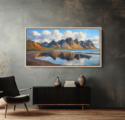 Vestrahorn Iceland, Mountain Painting, Iceland Travel