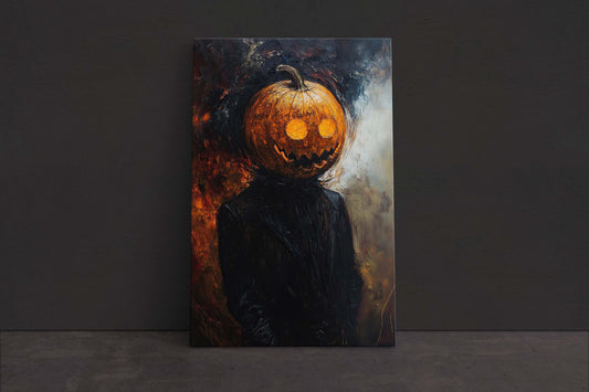 Headless Pumpkin, Jack-O-Lantern, Creepy Decor, Halloween Gothic, Vintage Decor, Dark Arts, Dark Academia, Scary Art