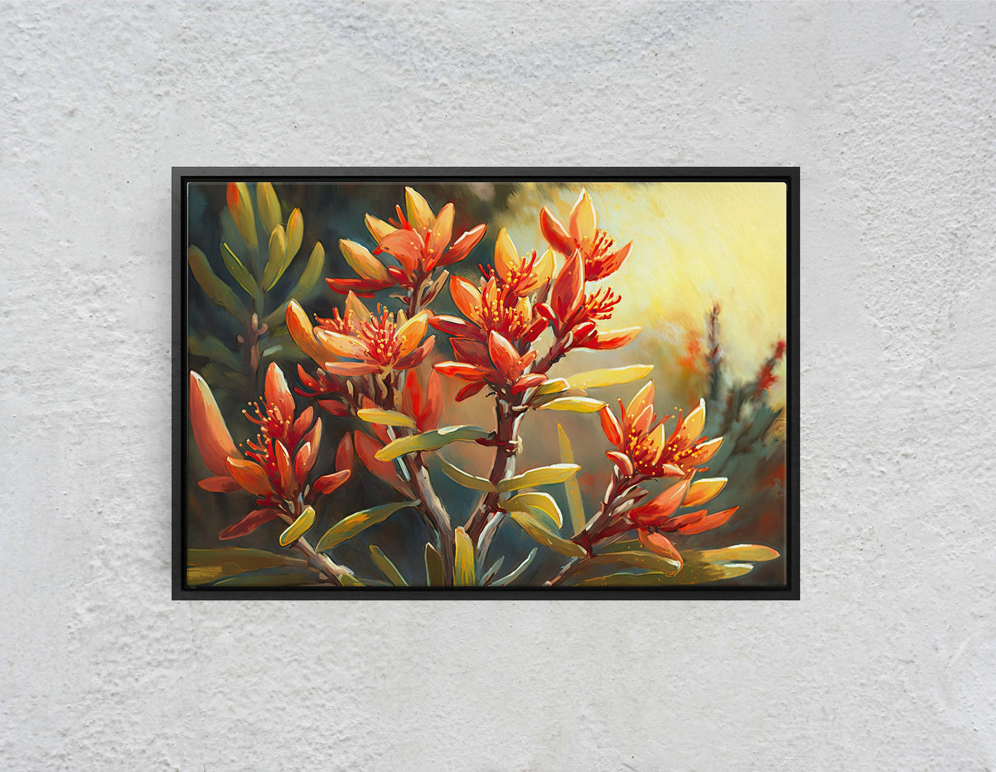 Kangaroo Paw, Anigozanthos, Colorful Flowers, Wild Flowers, Ready To Hang, Large Print, Landscape Painting, bloodwort, Australian Plant