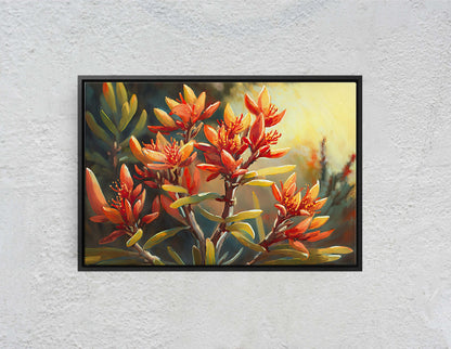 Kangaroo Paw, Anigozanthos, Colorful Flowers, Wild Flowers, Ready To Hang, Large Print, Landscape Painting, bloodwort, Australian Plant