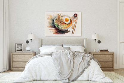 Ramen Watercolor, Japanese Food, Restaurant Art, Asian Cuisine, Dining Room, Kitchen Decor, Food Art, Ramen