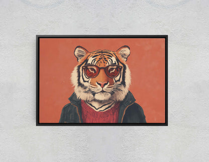 Hipster Tiger, Pop Art, Modern Decor, Street Art, Animal Art, Unique Art, Kids Room, Boys Room, Girls Room