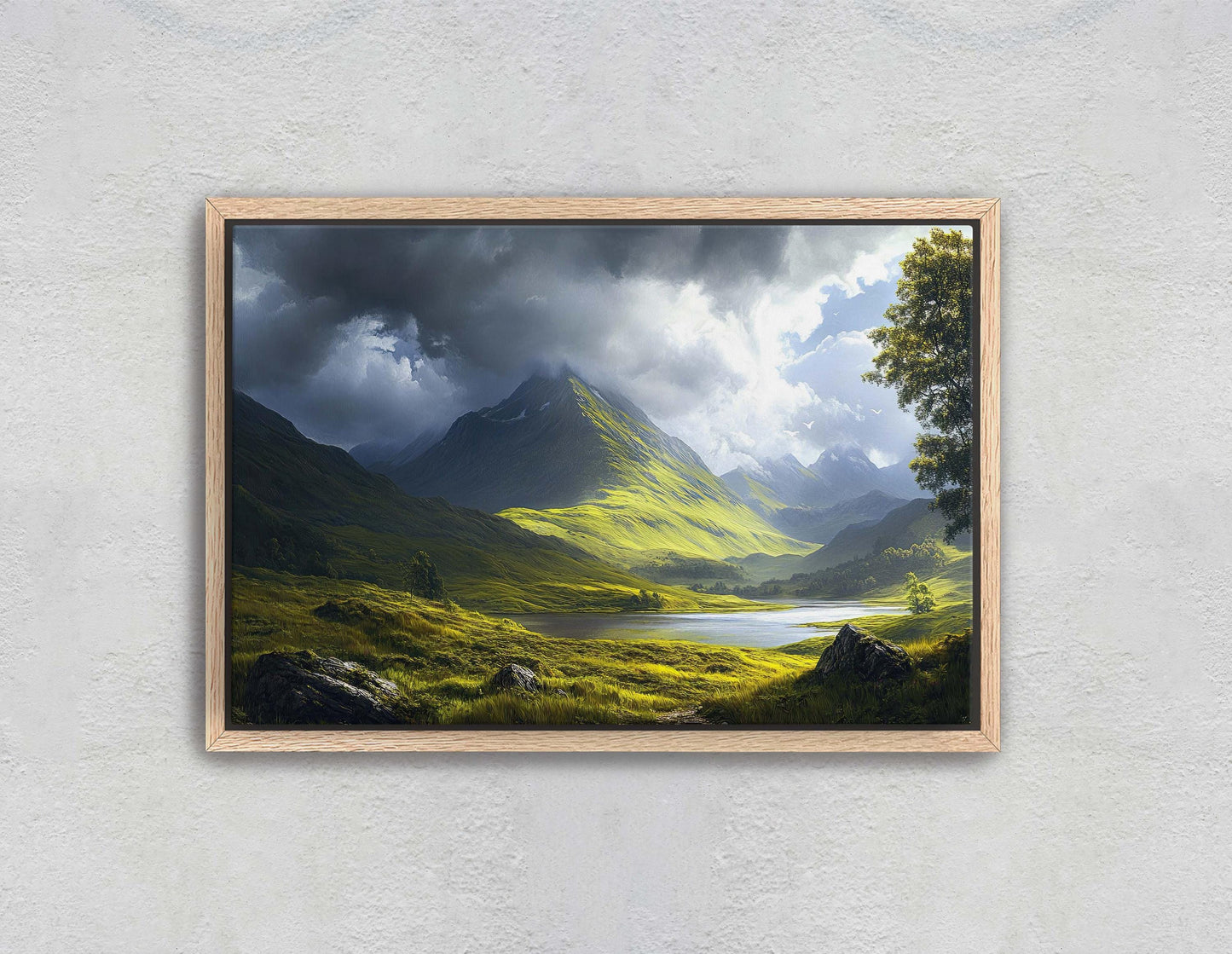 Celtic Highlands, Scottish Highland, Mountain Valley, Valley Painting, Light After Storm