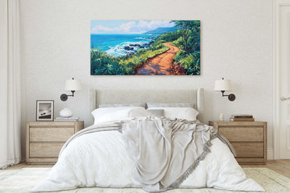 Road to Hana, Maui Hawaii Art, Beach Painting, Scenic Drive
