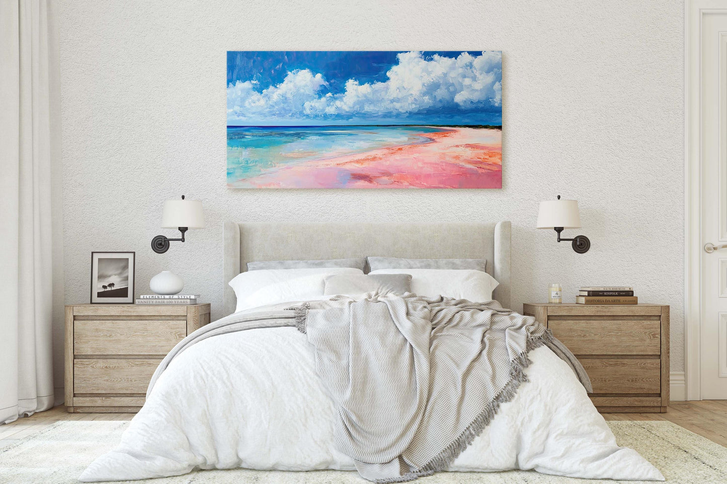 Las Coloradas Painting, Yucatán Mexico, Pink Beach, Salt Beach