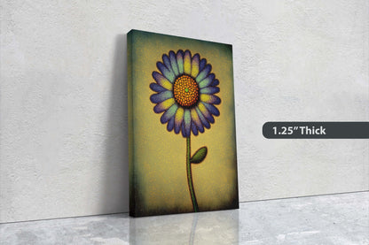 Sunflower, Abstract, Pointillism, Flower Decor, Large Print, Ready To hang, Farmhouse, Farm, Vertical Print, Modern Art, Contemporary