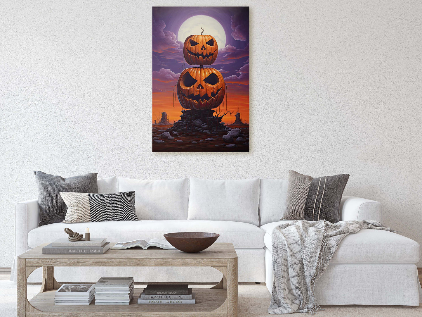 Jack-O-Lantern, Halloween Print, Spooky Fun, Moon Halloween, Creepy Crypt, Halloween Cemetery, Kid Friendly Scary, Pumpkin Patch