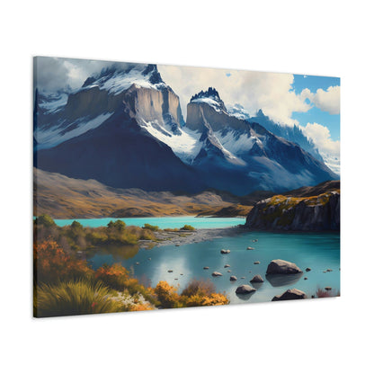 Mountain Range Landscape Canvas Art