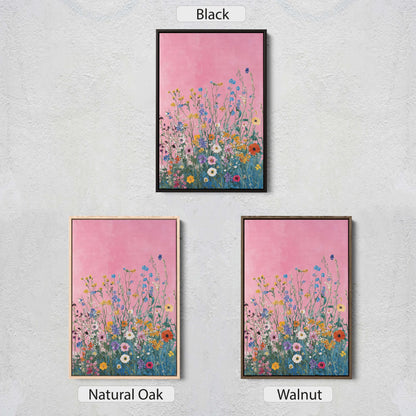 Abstract Wildflowers, Pink Decor, Botanical Art, Floral Print