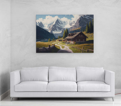 Swiss Alps Canvas Art Ready To Hang
