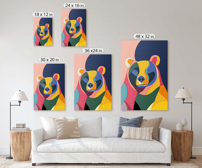 Bear Pop Art, Abstract Bear Art, Modern Bear Print, Street Art, Graffitti Style