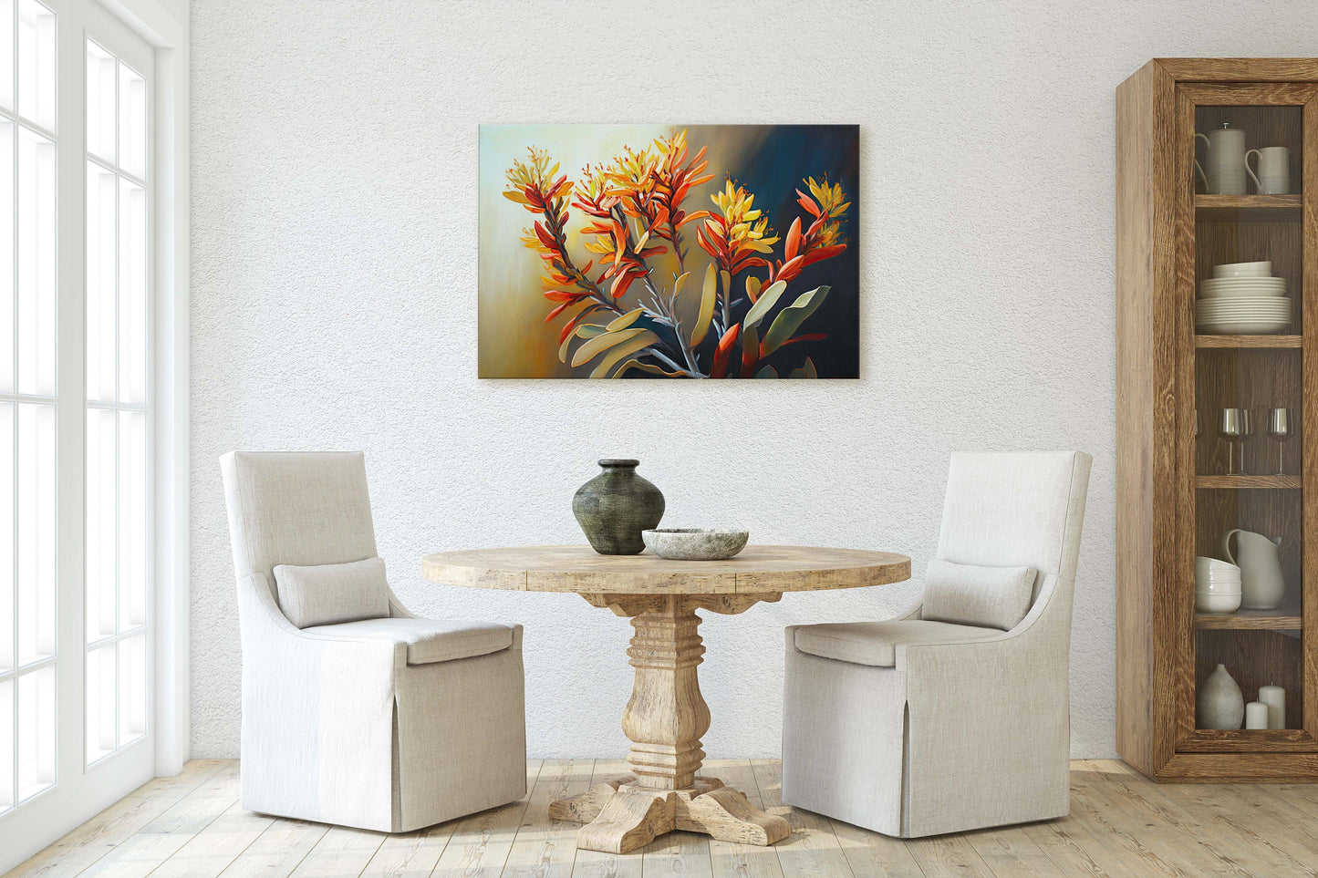 Kangaroo Paw, Anigozanthos, Colorful Flowers, Wild Flowers, Ready To Hang, Large Print, Landscape Painting, bloodwort, Australian Plant