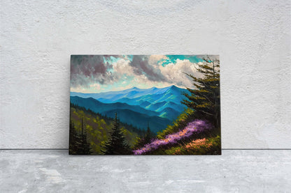 Smoky Mountains, Canvas Art, Ready To Hang, Large Print, Landscape Painting, National Park